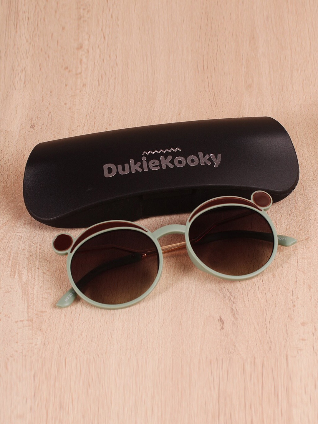 

DukieKooky Kids Grey Lens & Green Round Sunglasses with UV Protected Lens DKSG361I