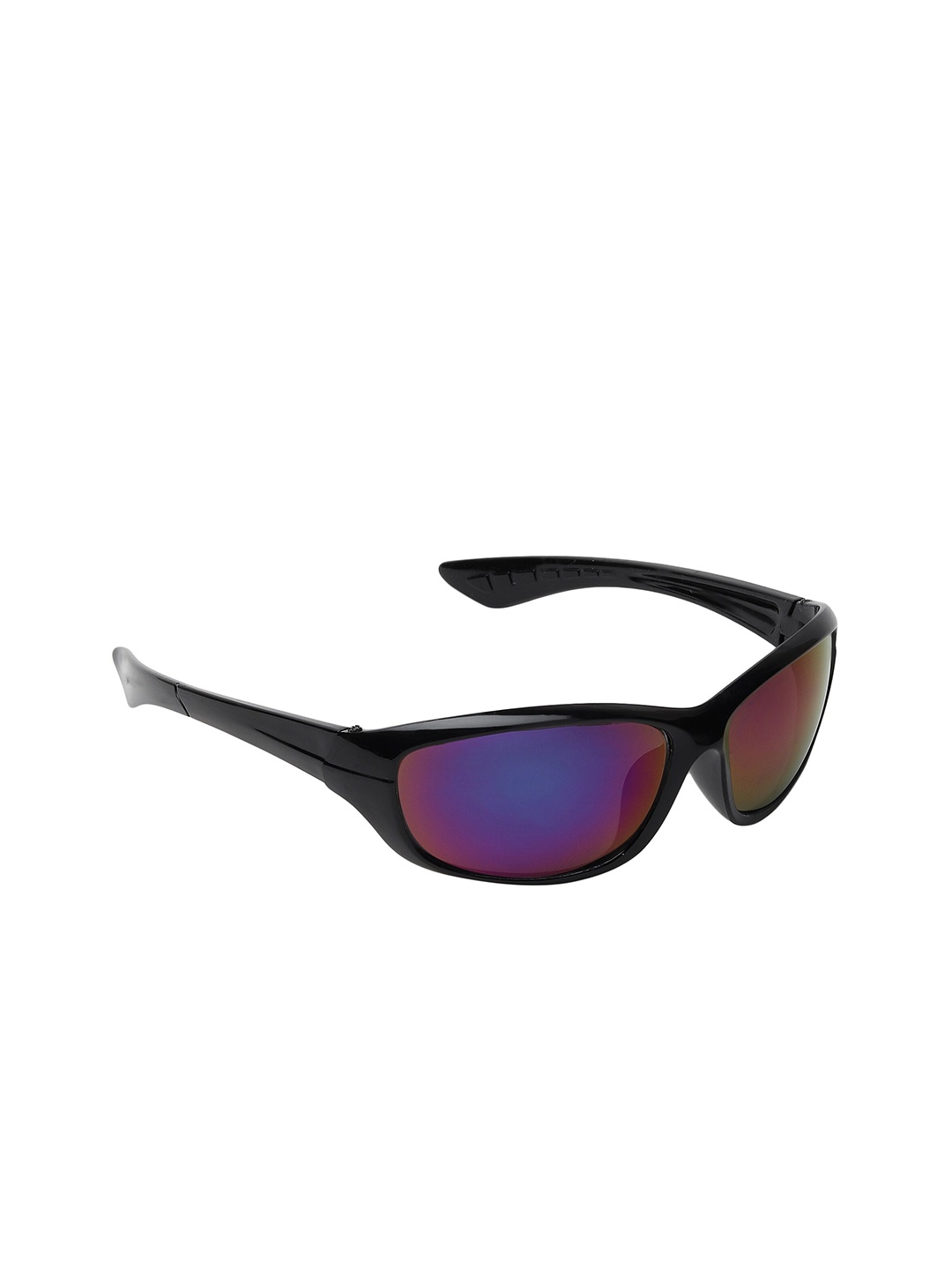

GARTH Unisex Blue Lens & Black Sports Sunglasses With UV Protected Lens