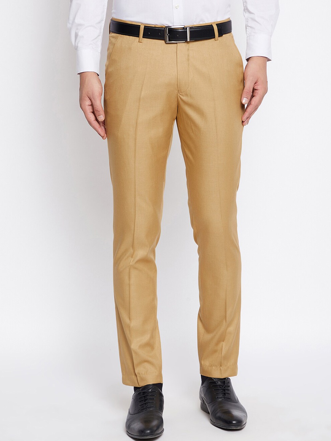 

VEI SASTRE Men Khaki Smart Slim Fit Formal Trouser
