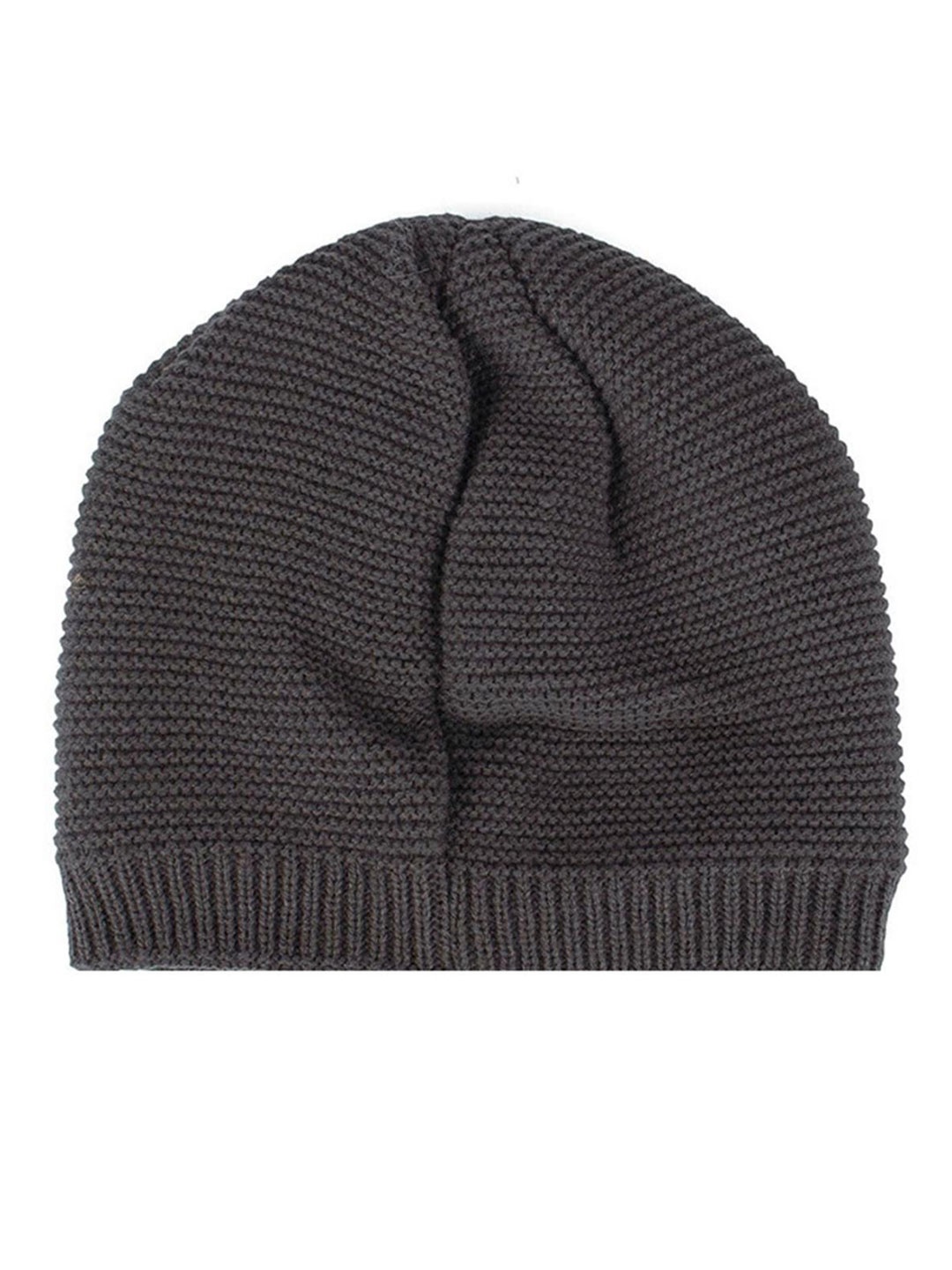 

YOUSTYLO Adults Grey Woolen Winter Beanie Cap