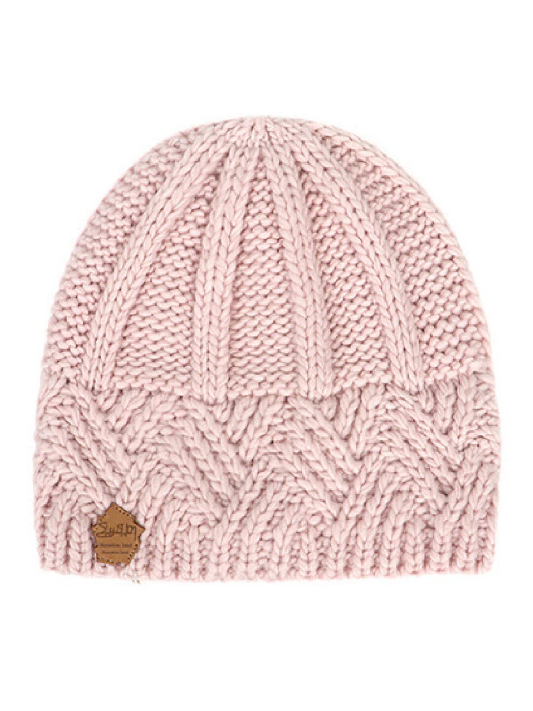 

YOUSTYLO Adults Pink Self Design Woolen Winter Beanie Cap