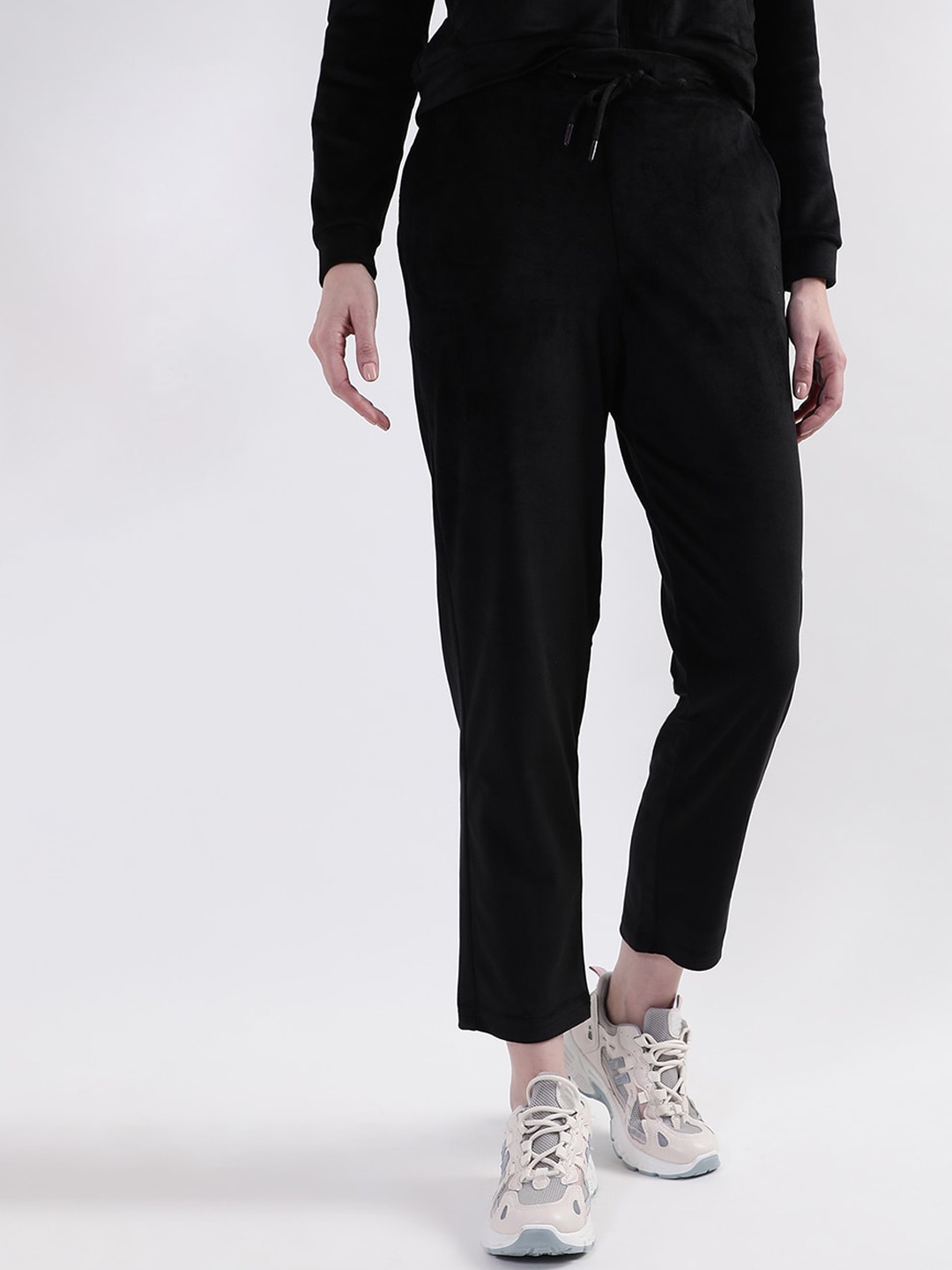 

ELLE Women Black Solid Track Pants