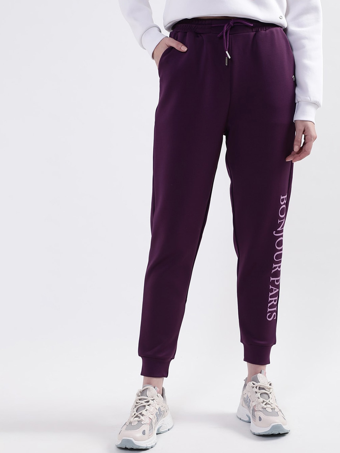 

ELLE Women Purple Solid Joggers