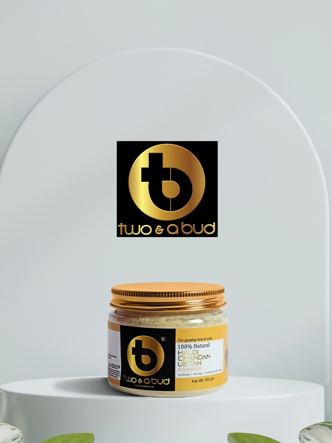 

Two & A Bud 100% Natural Haldi Chandan Ubtan Powder 100g, Beige