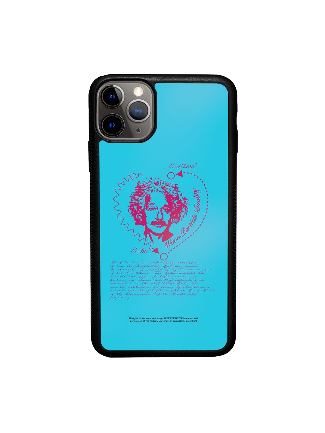 

macmerise Blue Printed Wave Particle Duality Design iPhone 11 Pro Max Bumper Phone Back Case