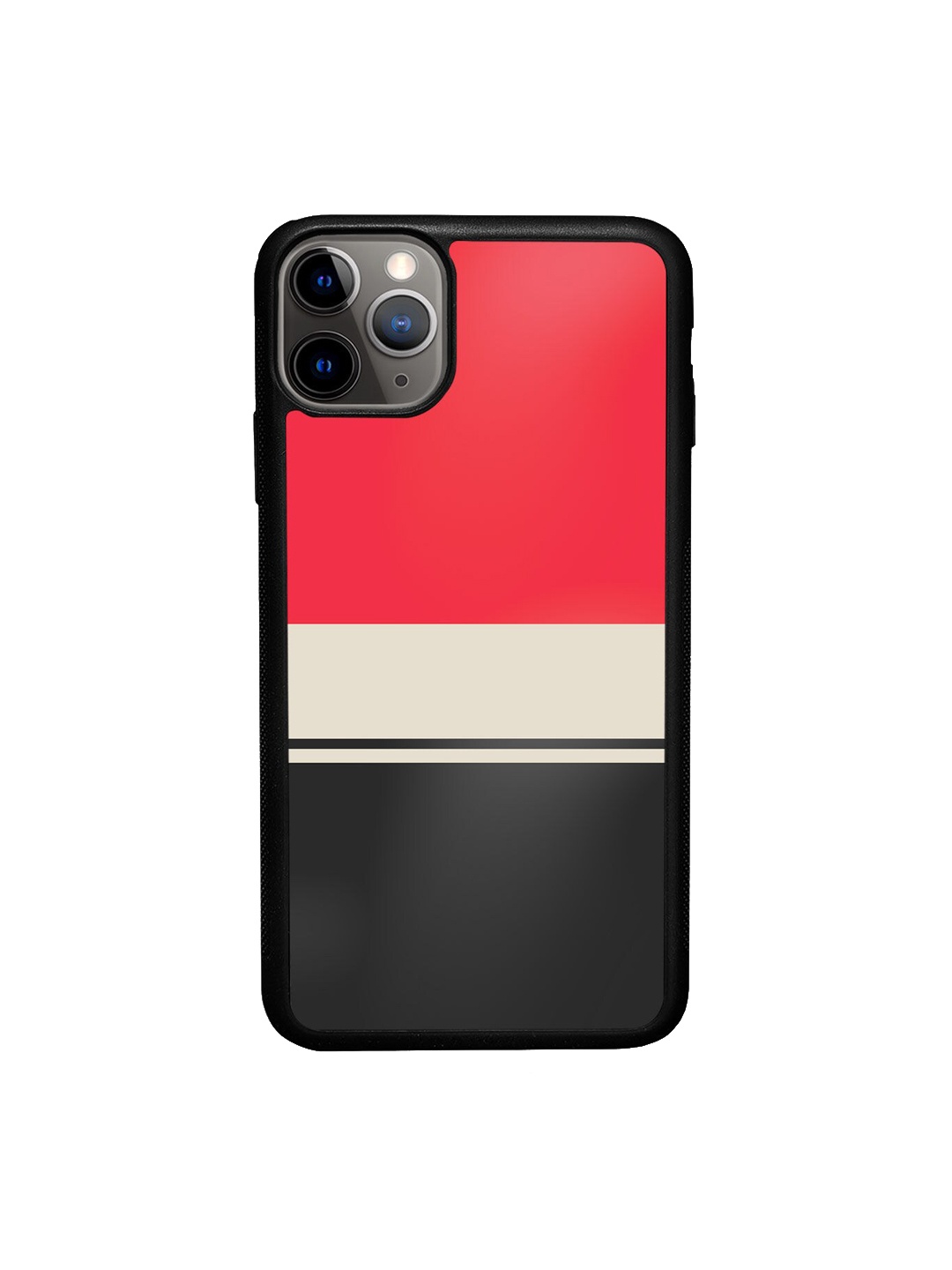 

macmerise Red & White Printed iPhone 11 Pro Max Bumper Phone Back Case