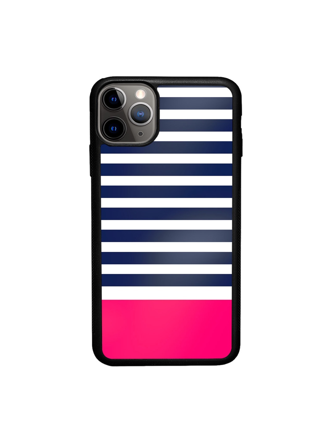 

Macmerise Blue & Pink Stripes Design iPhone 11 Pro Max Bumper Phone Back Case