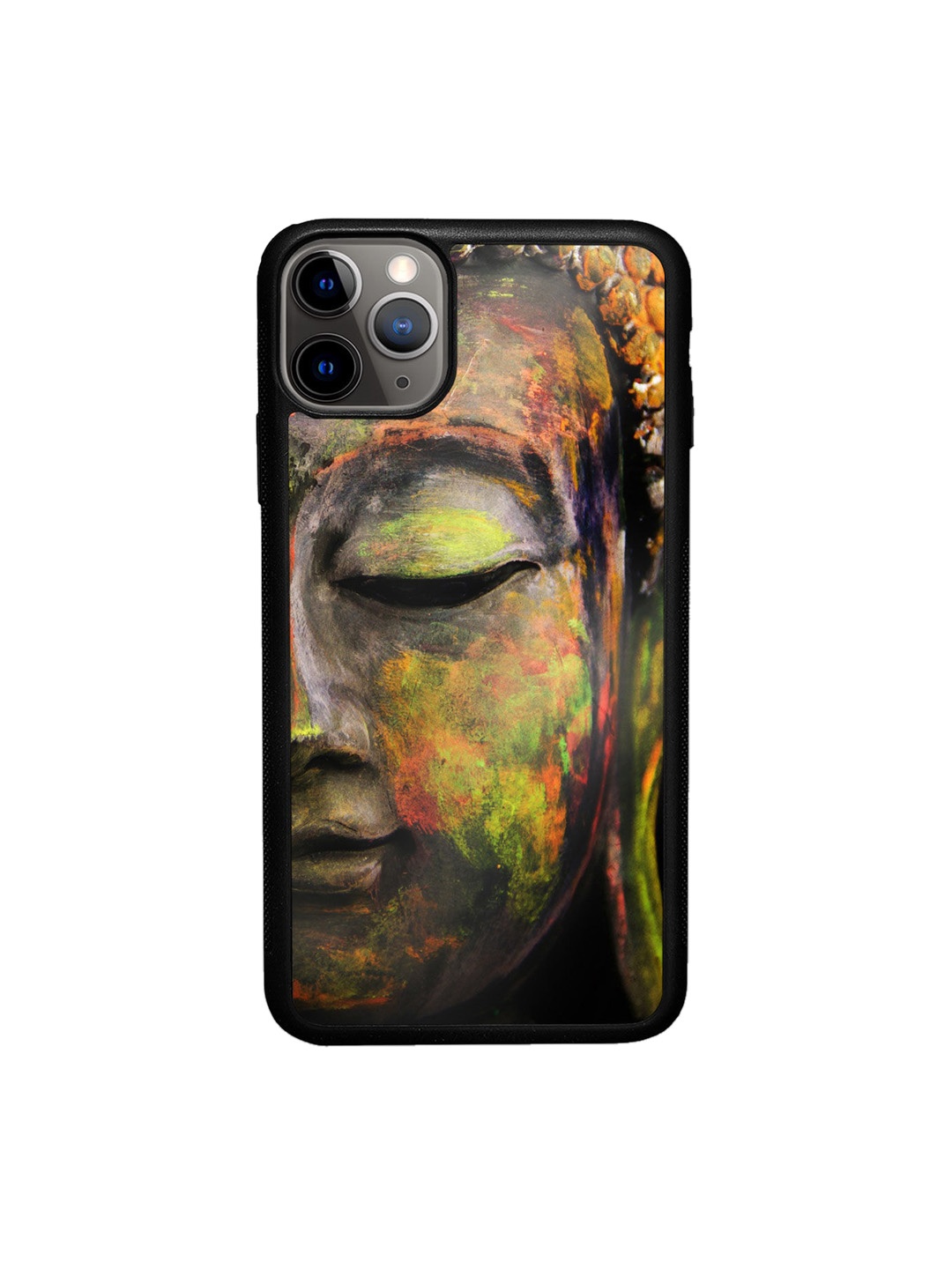 

macmerise Green & Black Printed Buddha Art Design iPhone 11 Pro Phone Back Case