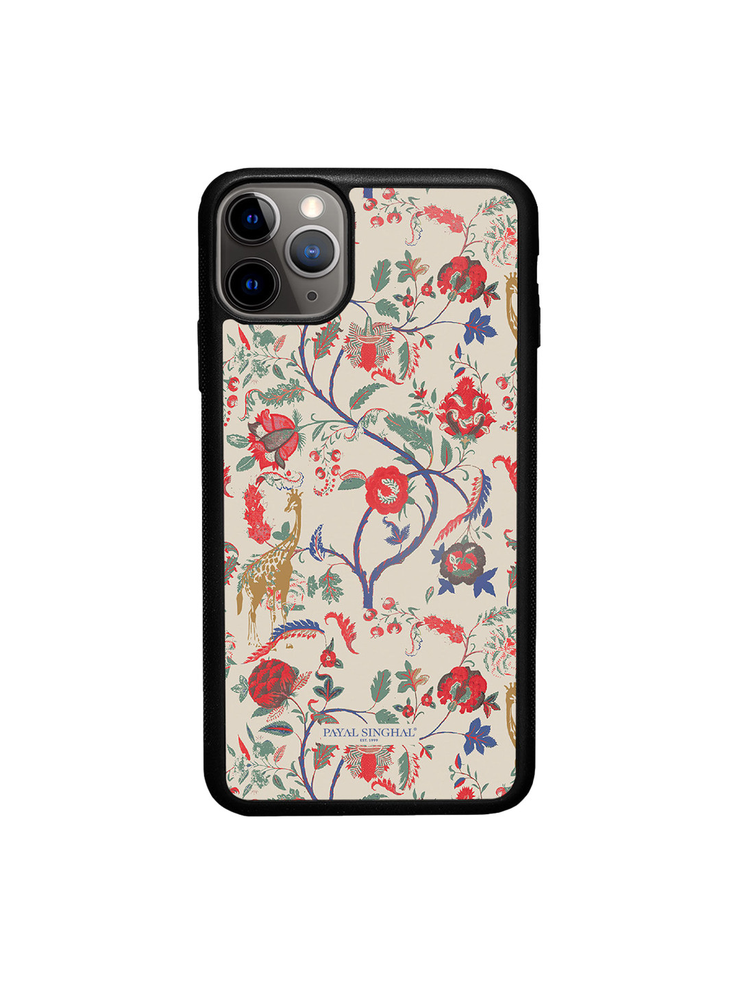 

macmerise Beige & Red Printed iPhone 11 Pro Max Bumper Back Case