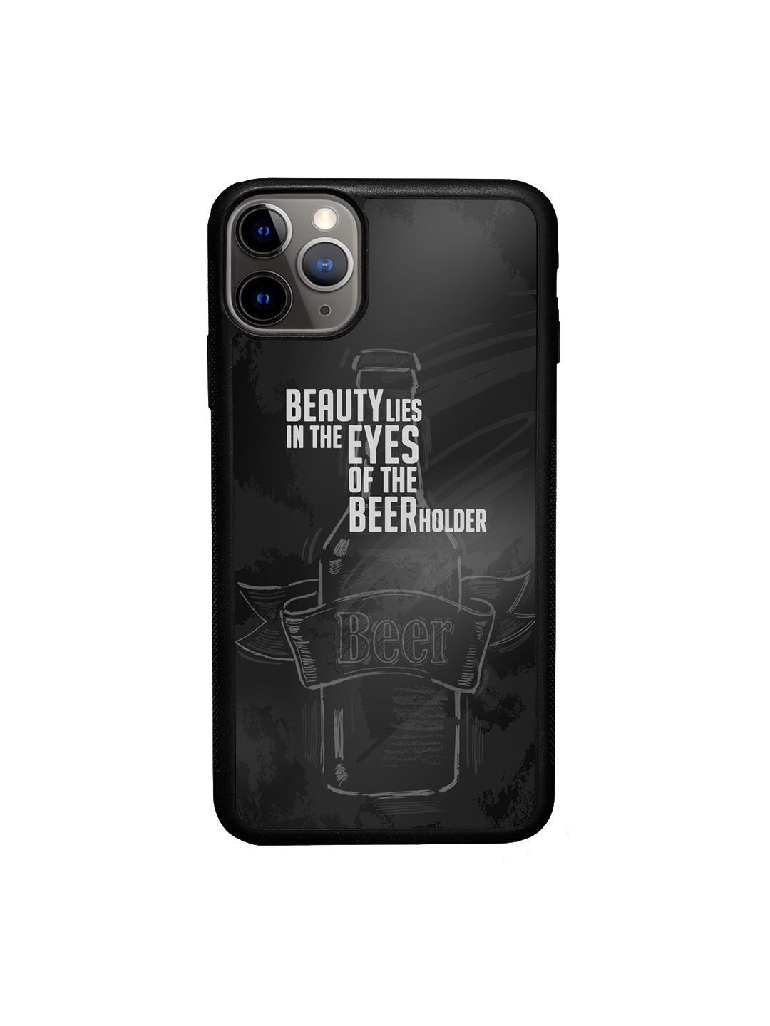 

macmerise White & Black Printed iPhone 11 Pro Bumper Back Case