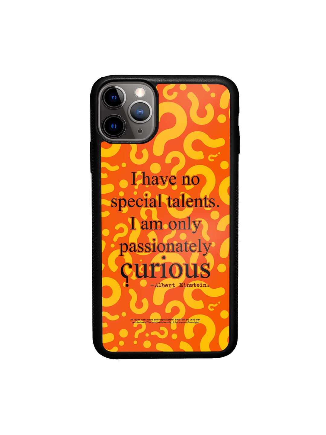 

macmerise Orange Printed iPhone 11 Pro Bumper Back Case