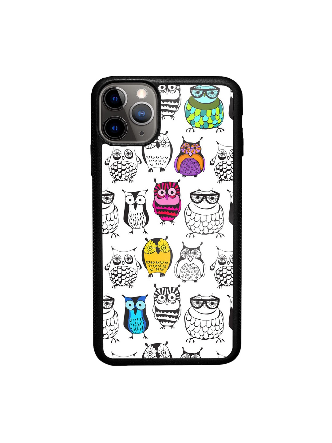 

macmerise White & Black Owl Art Printed iPhone 11 Pro Max Back Case