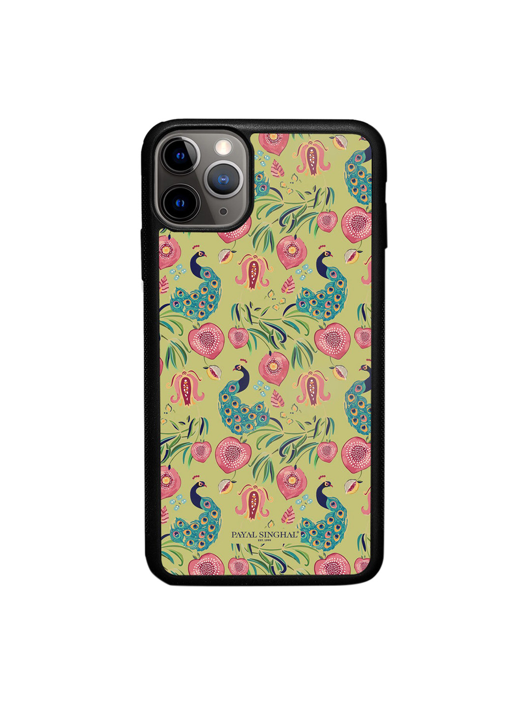 

macmerise Olive & Pink Printed iPhone 11 Pro Max Back Case