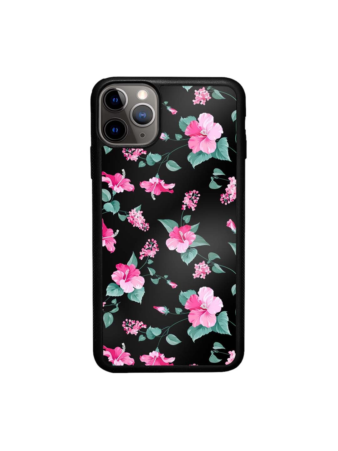 

macmerise Black & Pink Printed iPhone 11 Pro Max Bumper Back Case