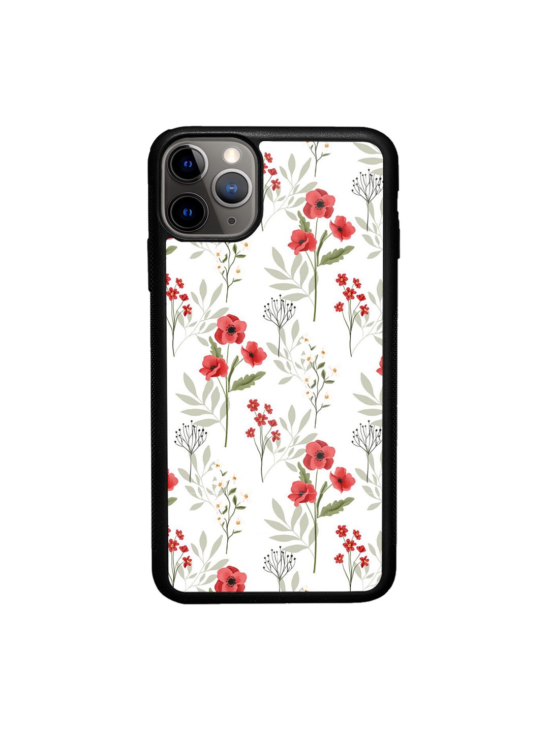 

Macmerise White & Red Printed Floral SK Crimson Glory Design iPhone 11 Pro Max Back Case