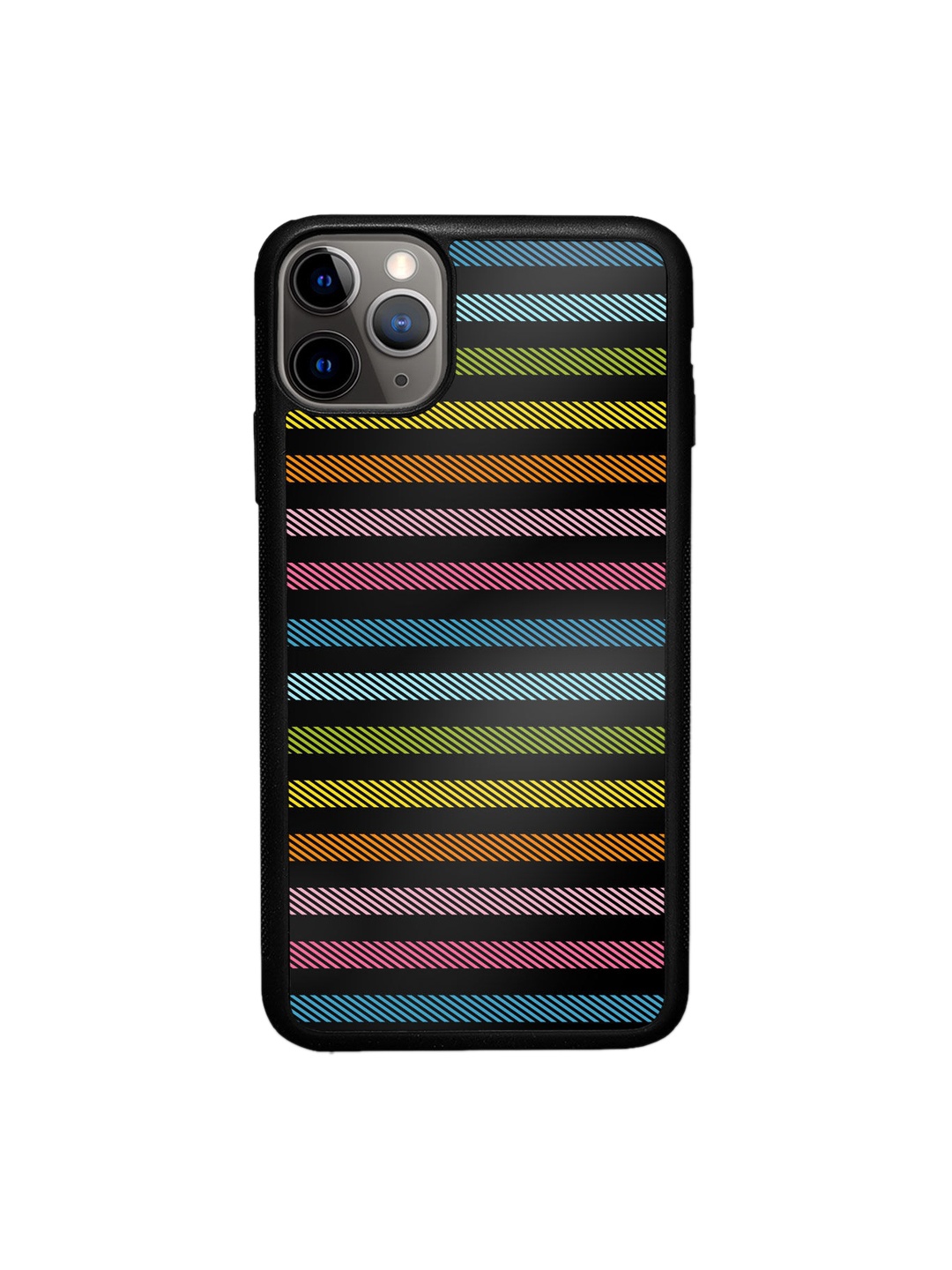 

macmerise Black Stripes All The Way Design Printed iPhone 11 Pro Max Phone Back Case