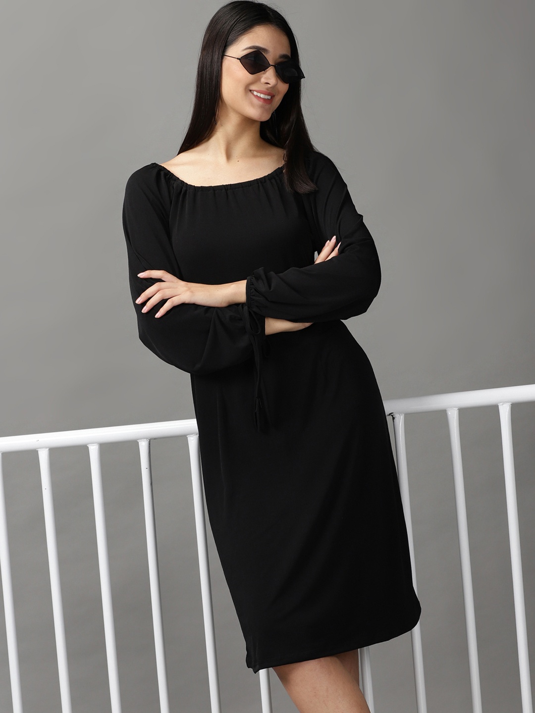 

SHOWOFF Women Black A-Line Dress