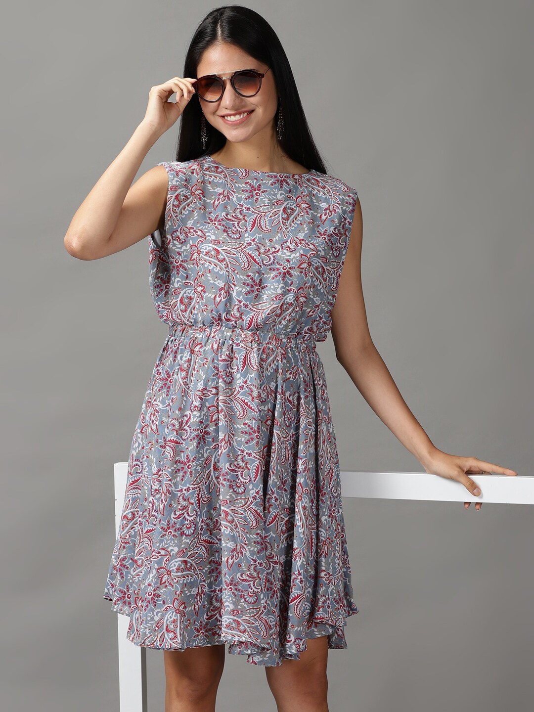 

SHOWOFF Women Blue Floral Chiffon Dress
