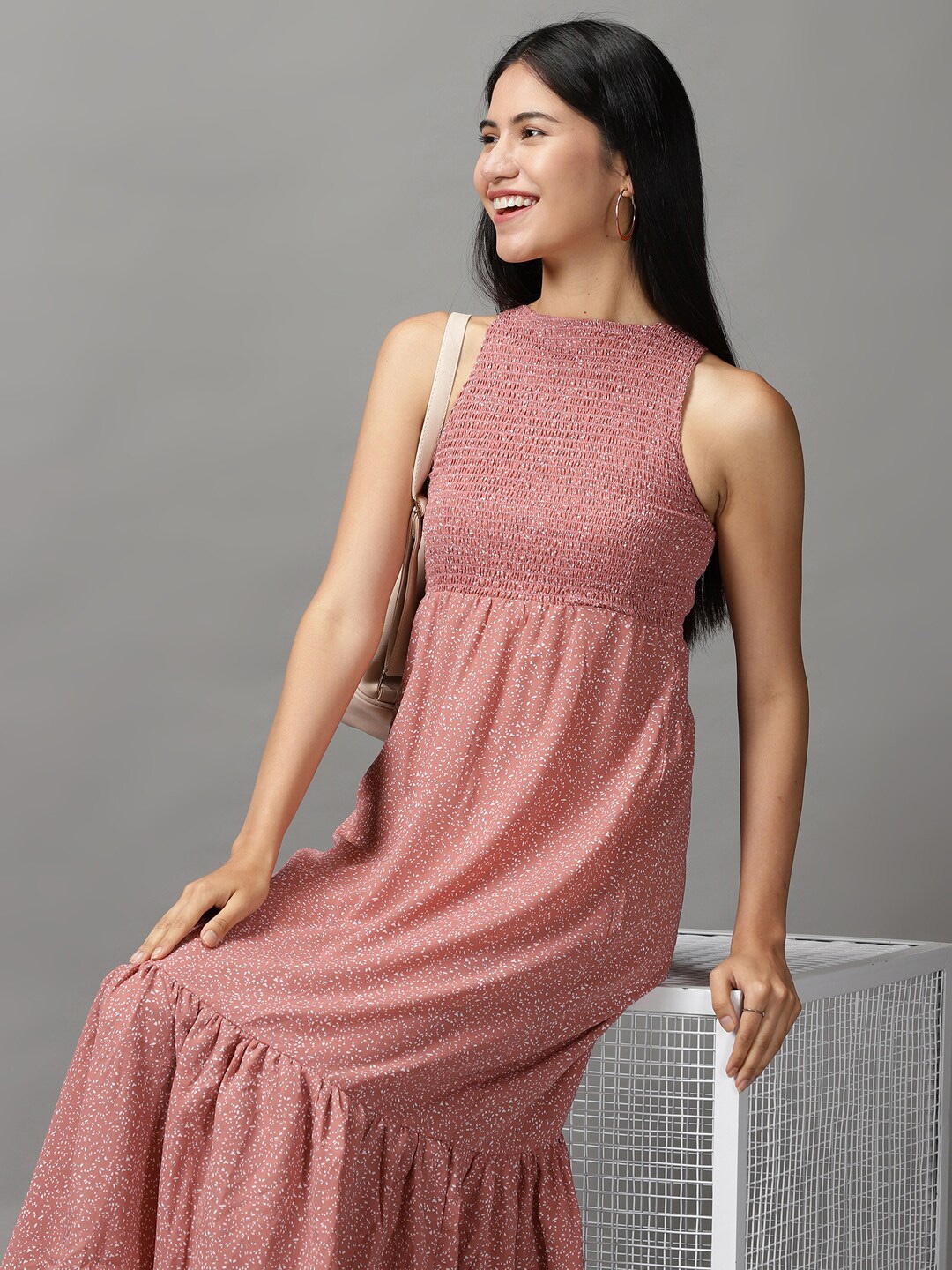 

SHOWOFF Women Mauve Crepe Midi Dress