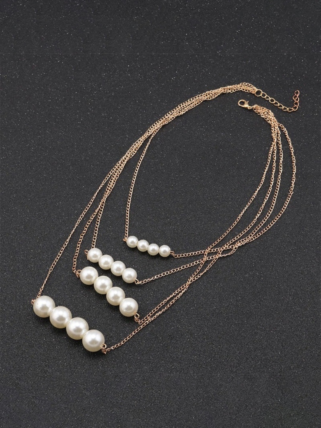 

Pinapes Gold-Toned & White Gold-Plated Necklace