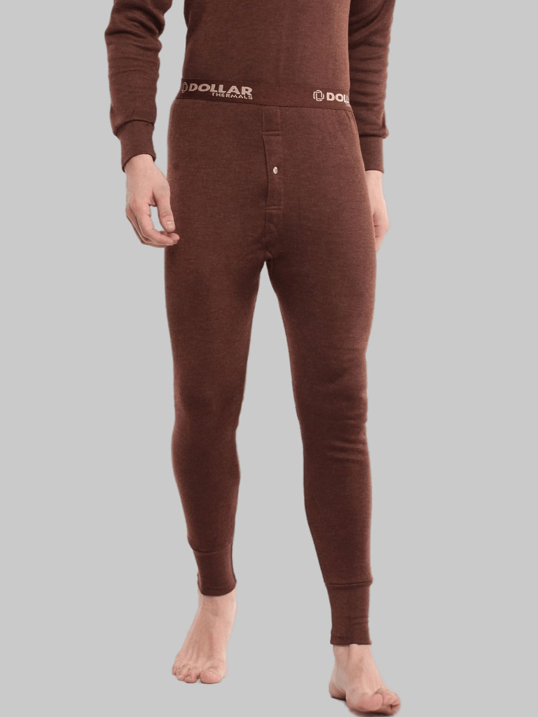 

Dollar Men Brown Cotton Thermal Bottom