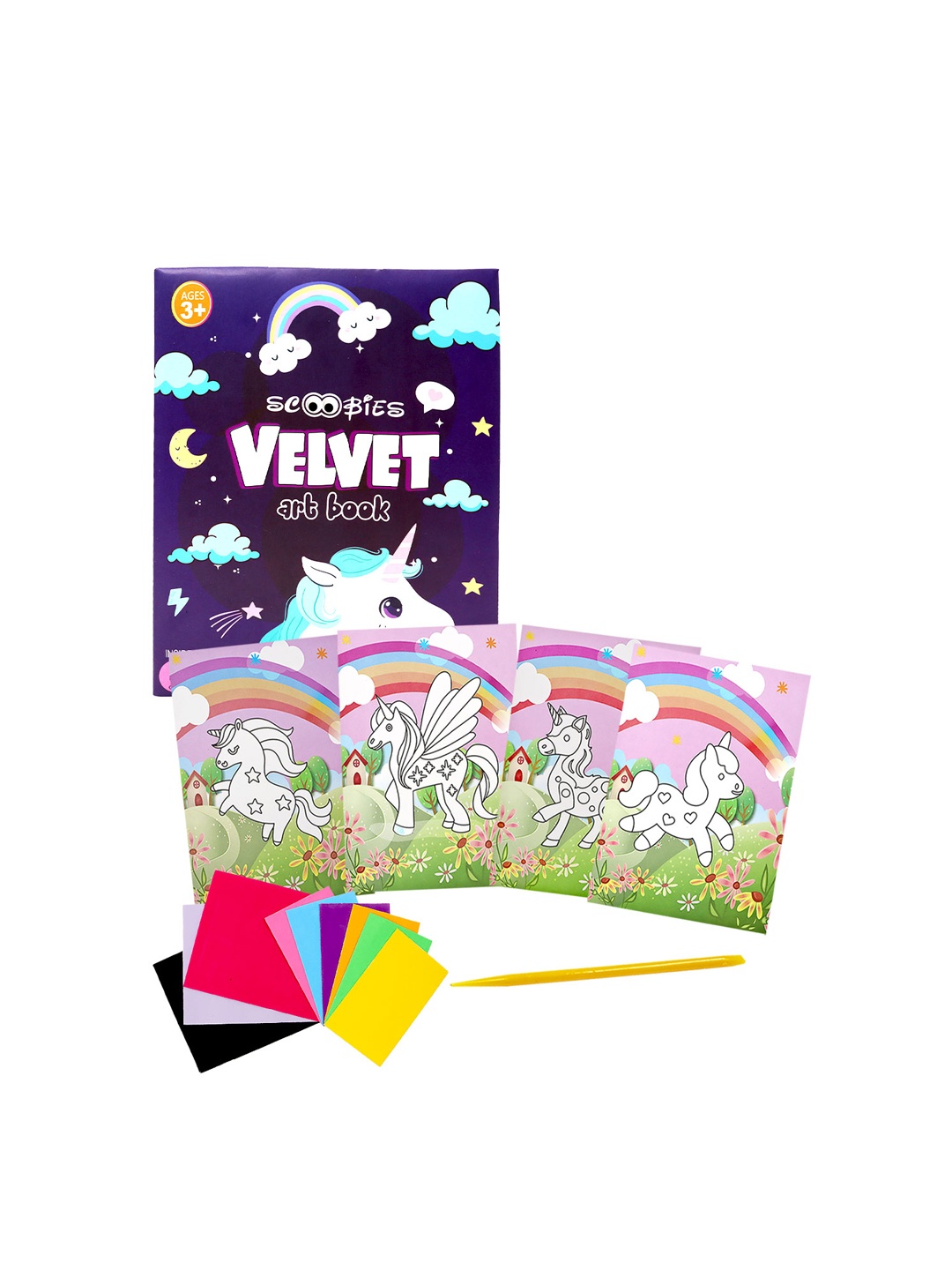 

SCOOBIES Kids Purple Printed Velvet Art and Craft Set