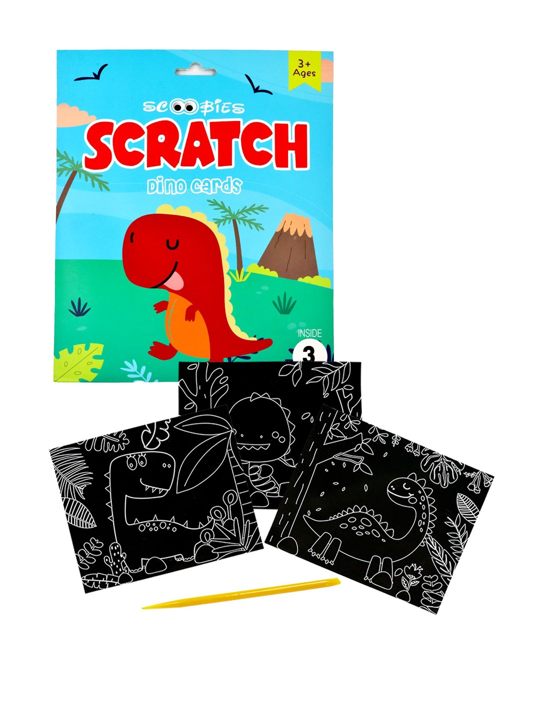 

SCOOBIES Kids Blue Printed Scratch Card Set