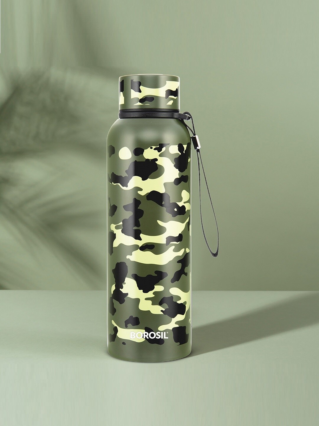 

BOROSIL Trek Military Vacuum Insulated Flask Water Bottle 700ml, Green