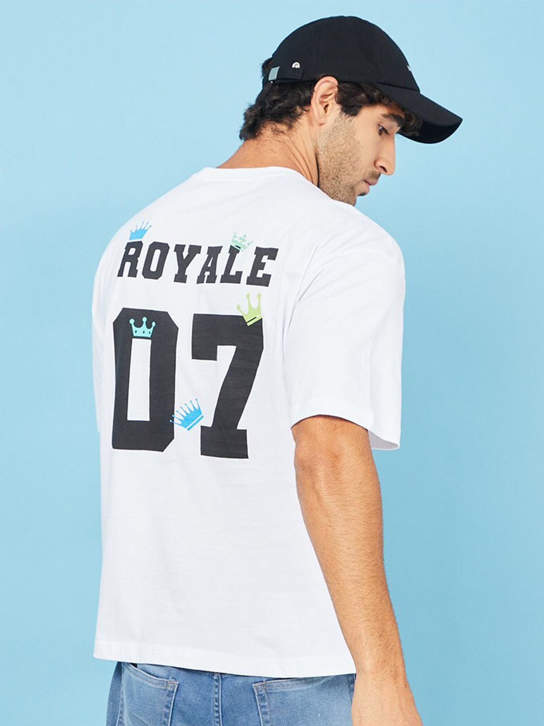 

Styli Graphic Print Boxy T-Shirt, White