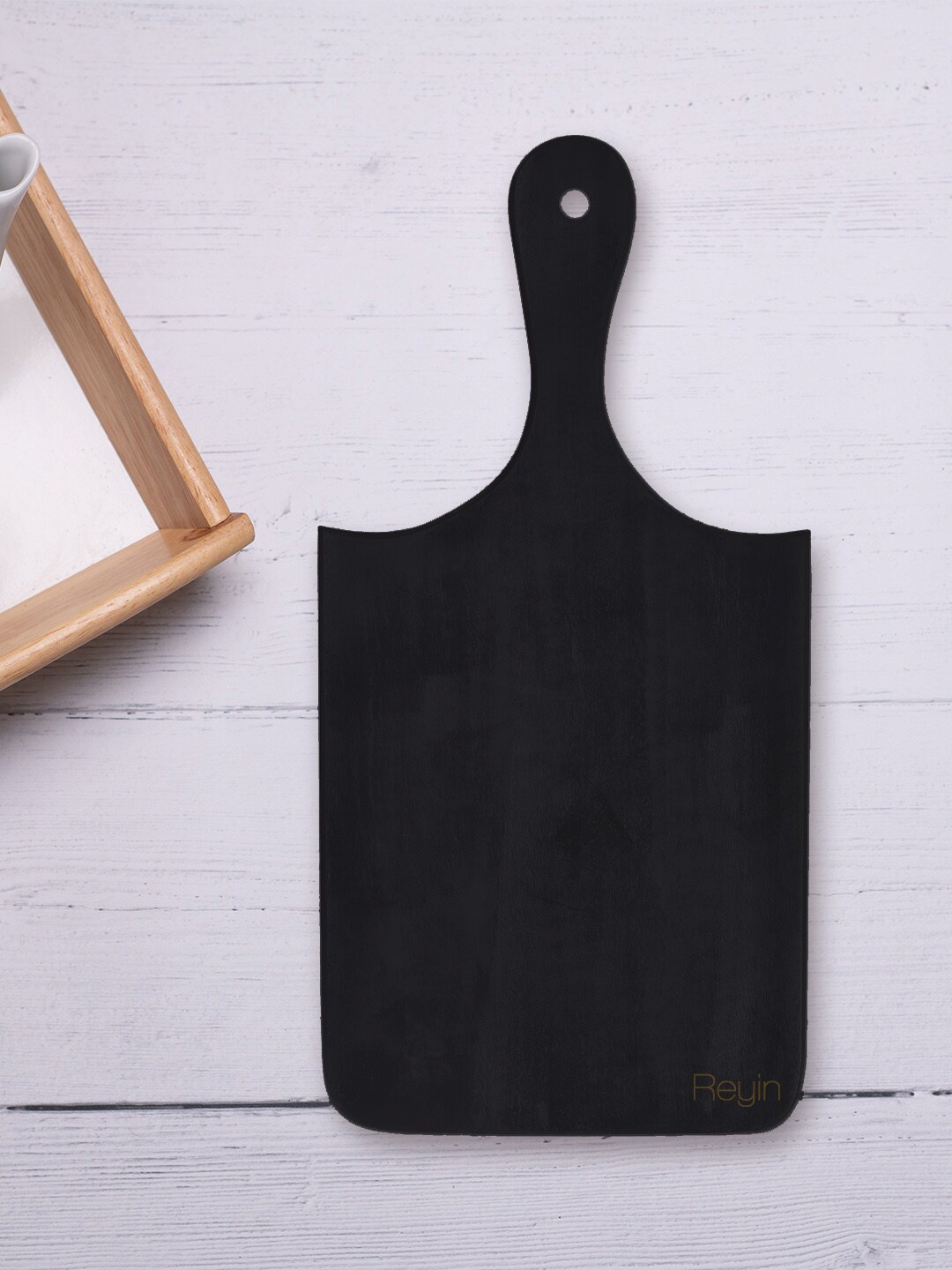 

REYIN Black Solid Wooden Chopping Board