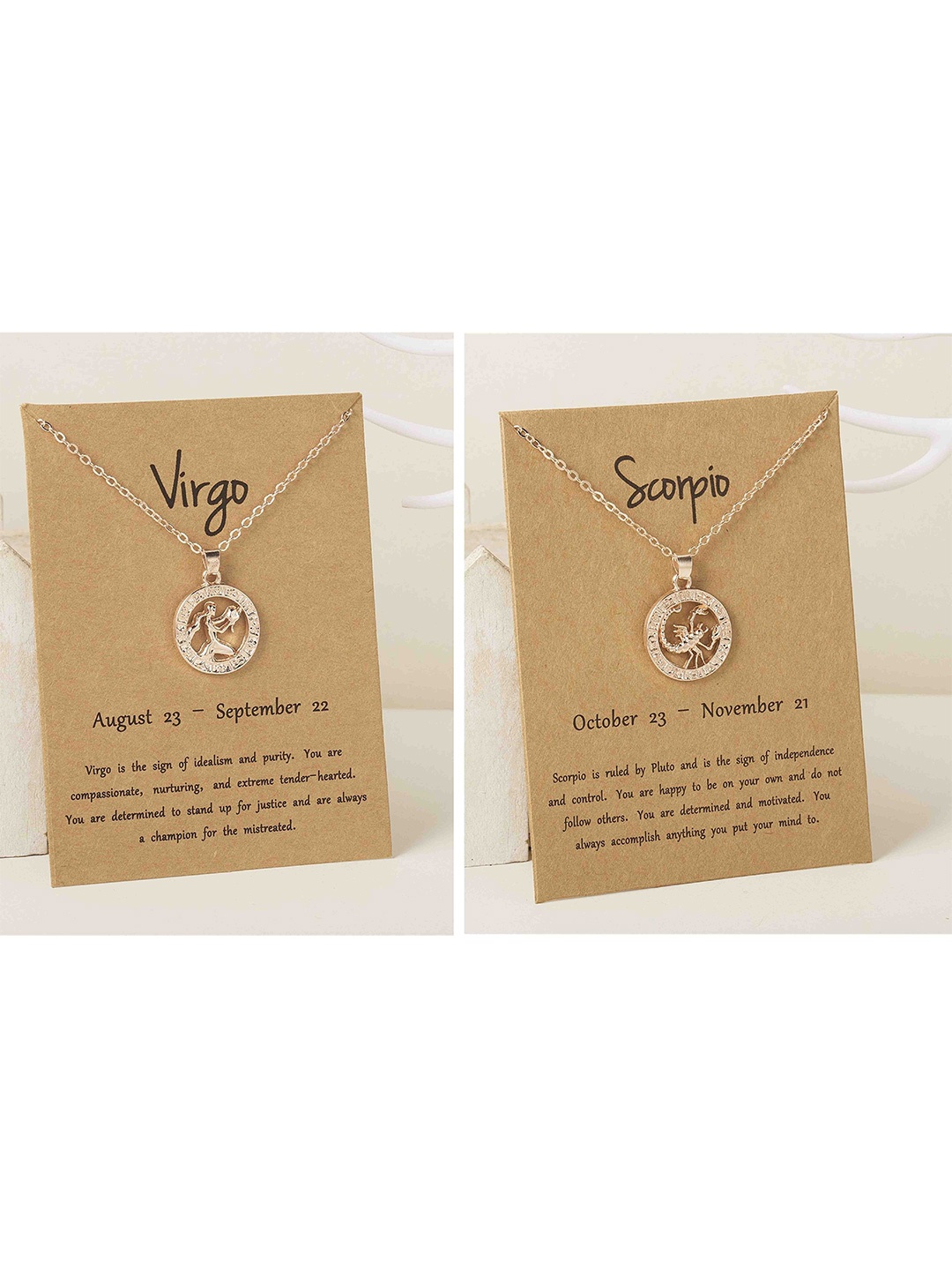 

Pinapes Set of 2 Gold-Toned Gold-Plated Necklace