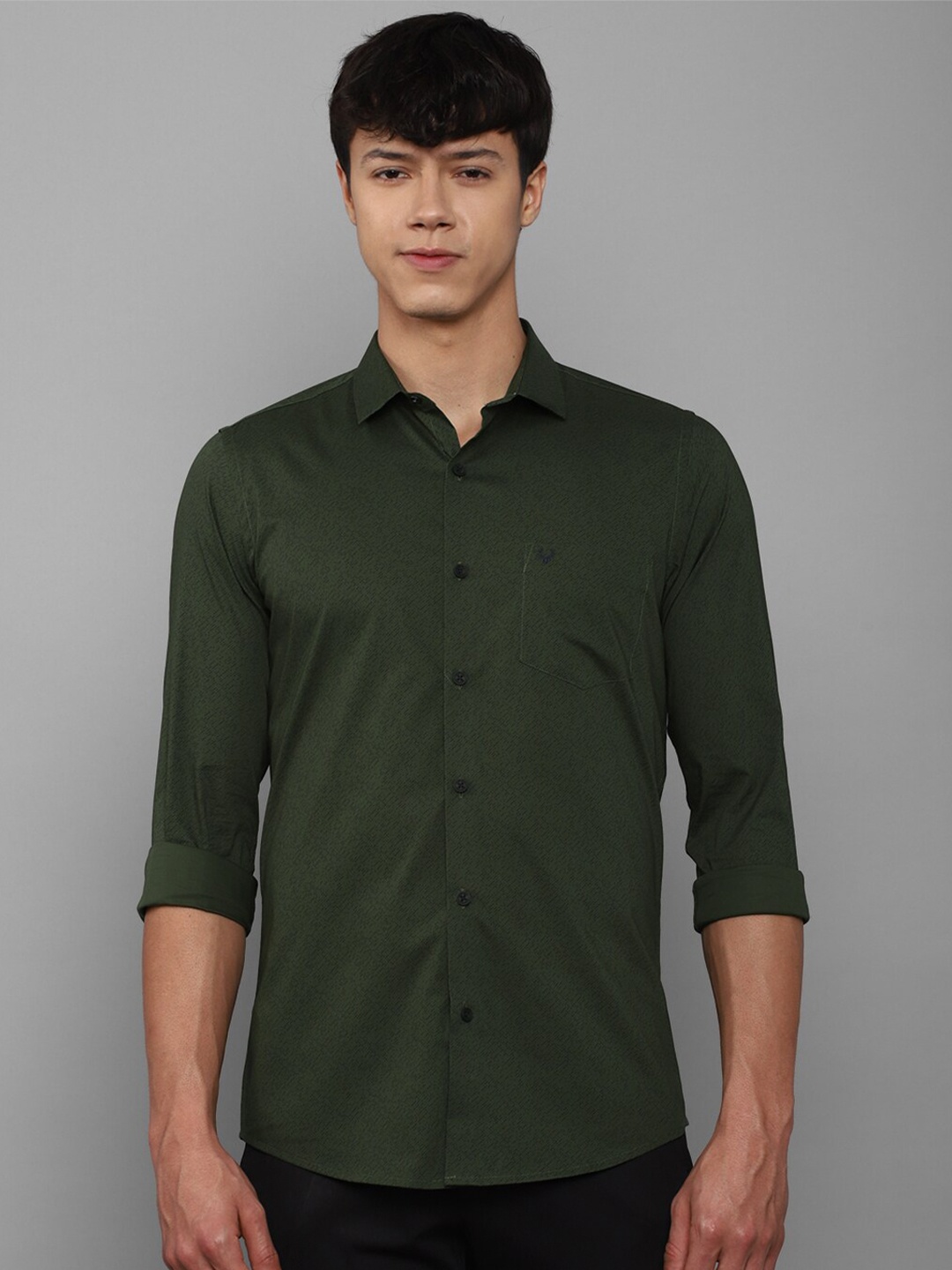 

Allen Solly Men Green Slim Fit Cotton Casual Shirt
