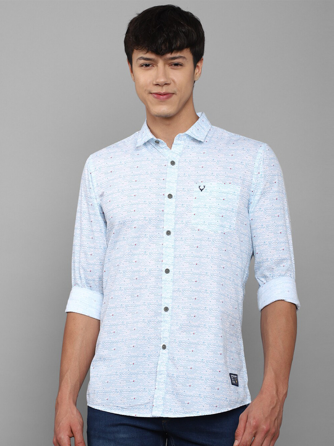 

Allen Solly Sport Men Blue Printed Casual Shirt
