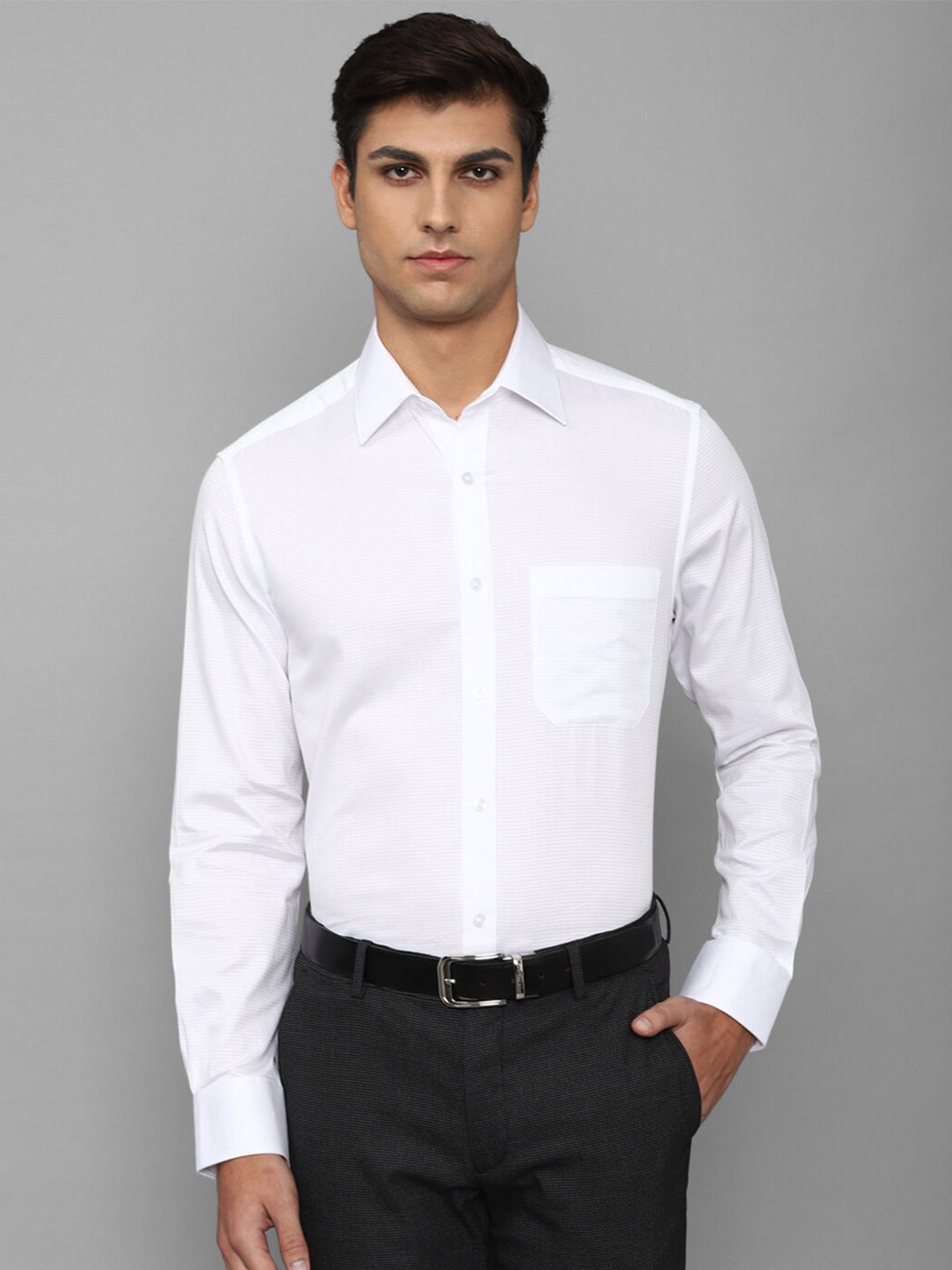 

Louis Philippe Men White Pure Cotton Slim Fit Formal Shirt