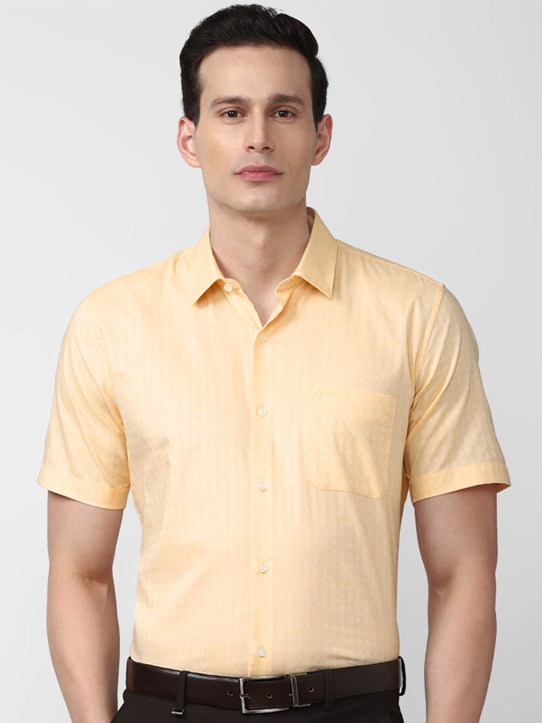 

Peter England Men Formal Shirt, Yellow