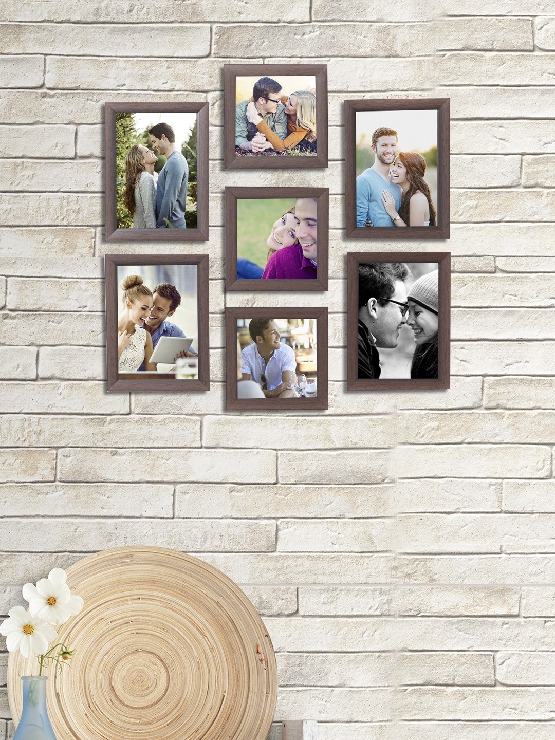 

Art Street Set of 7 Wooden Photo Frames, Brown