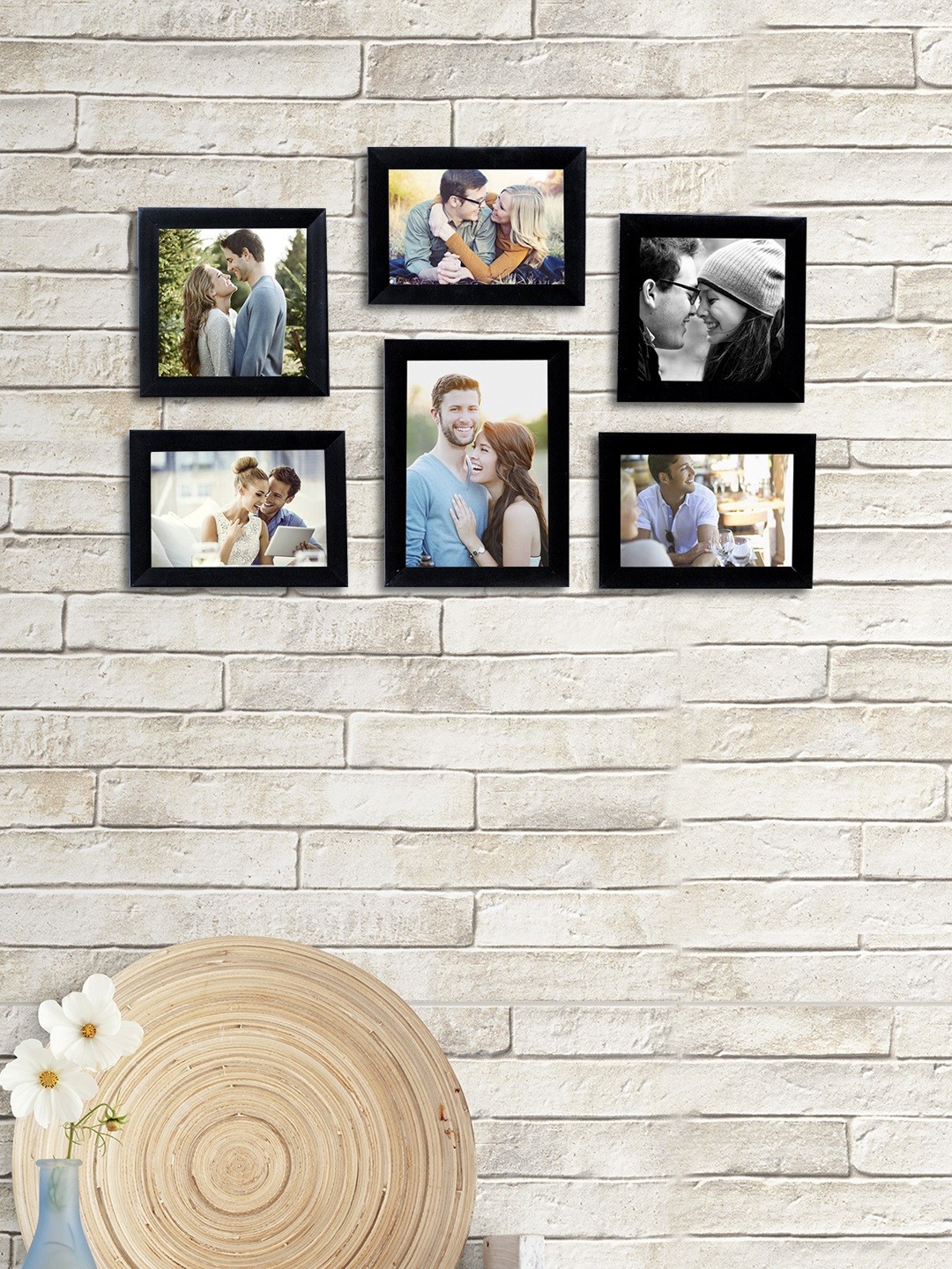 

Art Street Set of 6 Wooden Photo Frames, Black