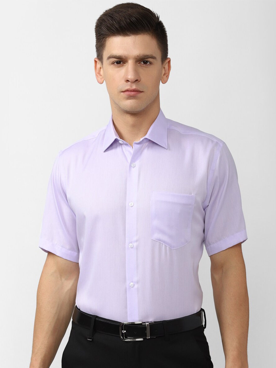 

Van Heusen Men Purple Pure Cotton Formal Shirt