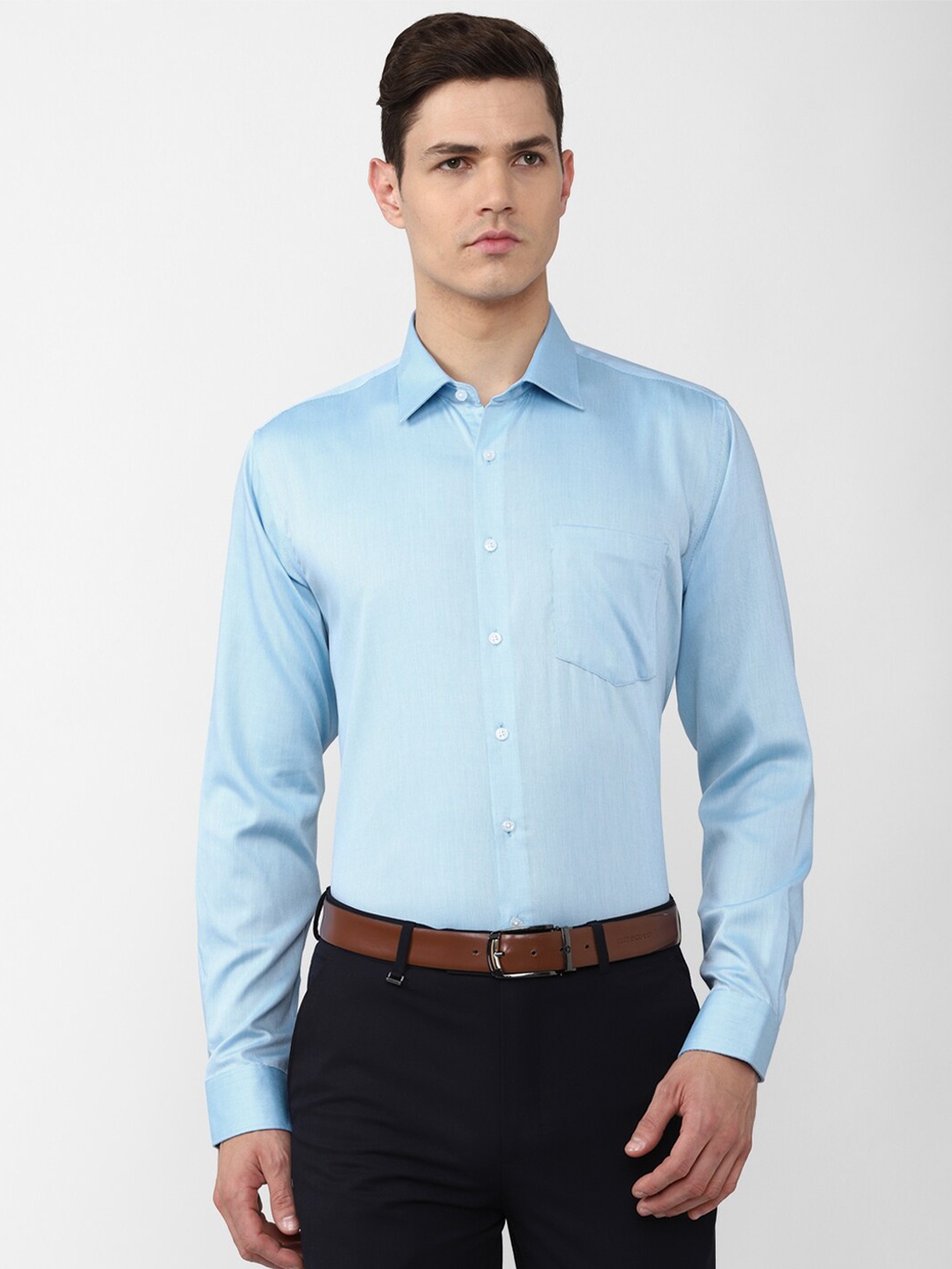 

Van Heusen Men Blue Slim Fit Pure Cotton Formal Shirt