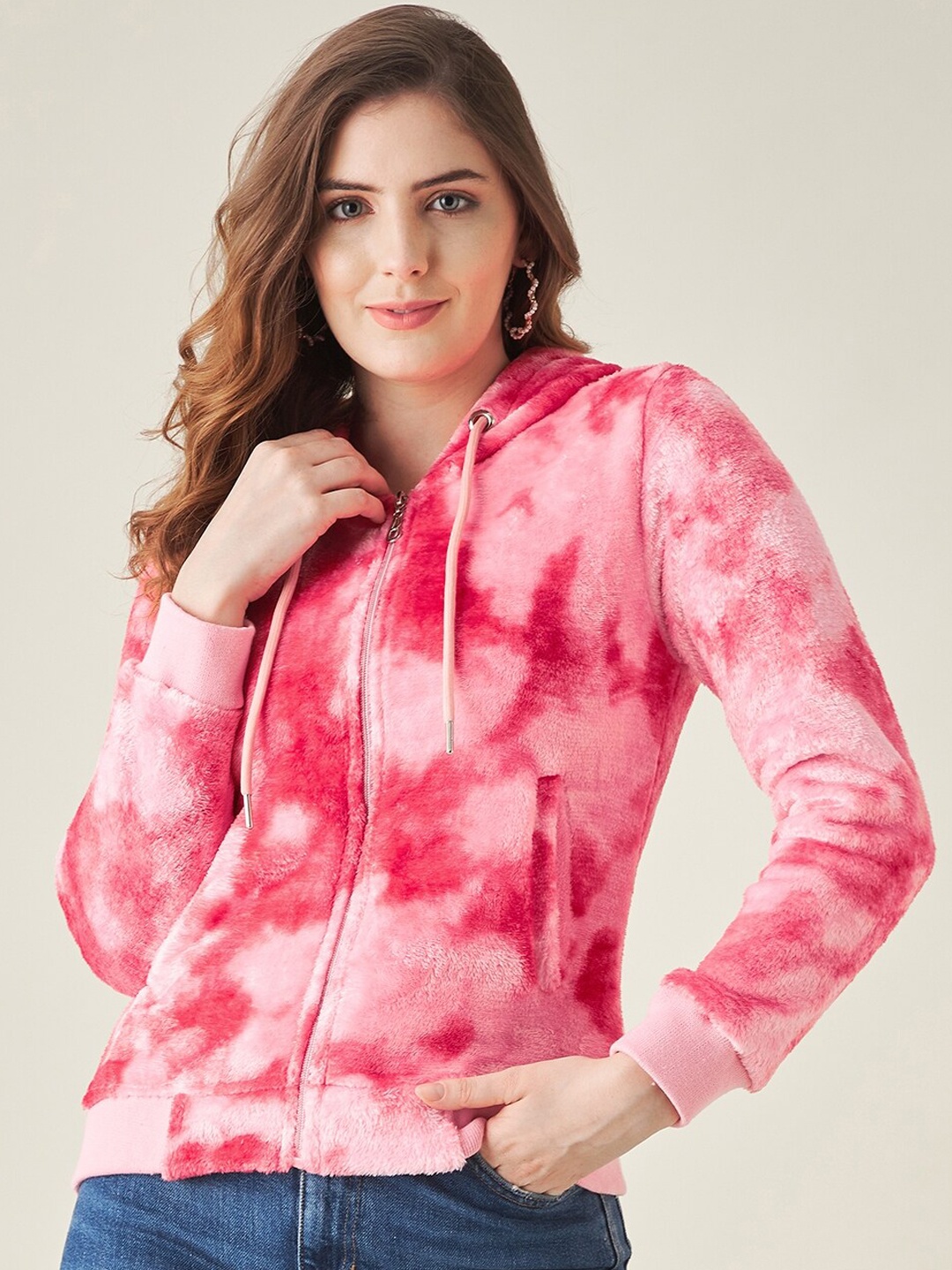 

Modeve Women Pink Lightweight Bomber Jacket