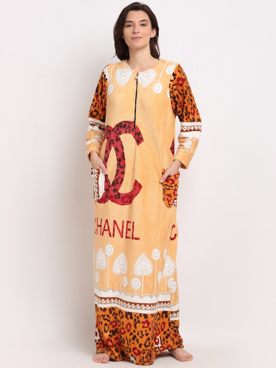 

GRACIT Multicoloured Printed Maxi Nightdress, Multi