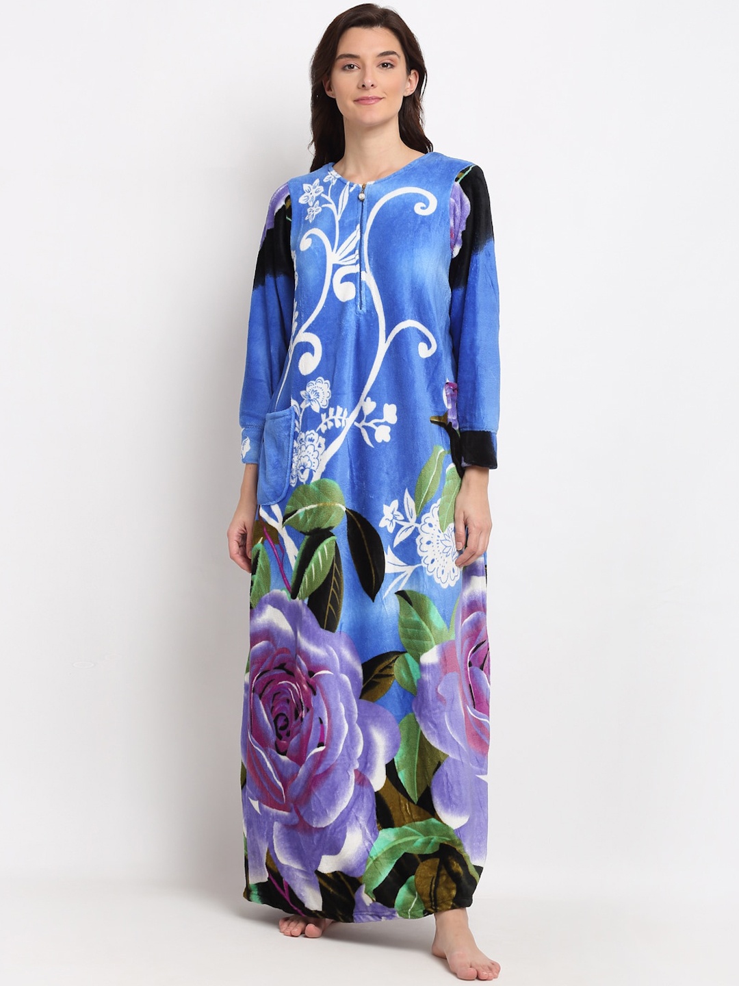 

GRACIT Multicoloured Printed Maxi Nightdress, Multi