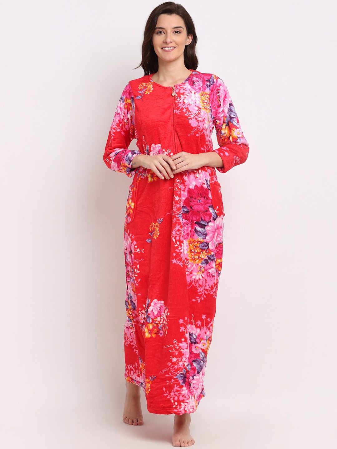 

GRACIT Multicoloured Printed Maxi Nightdress, Multi
