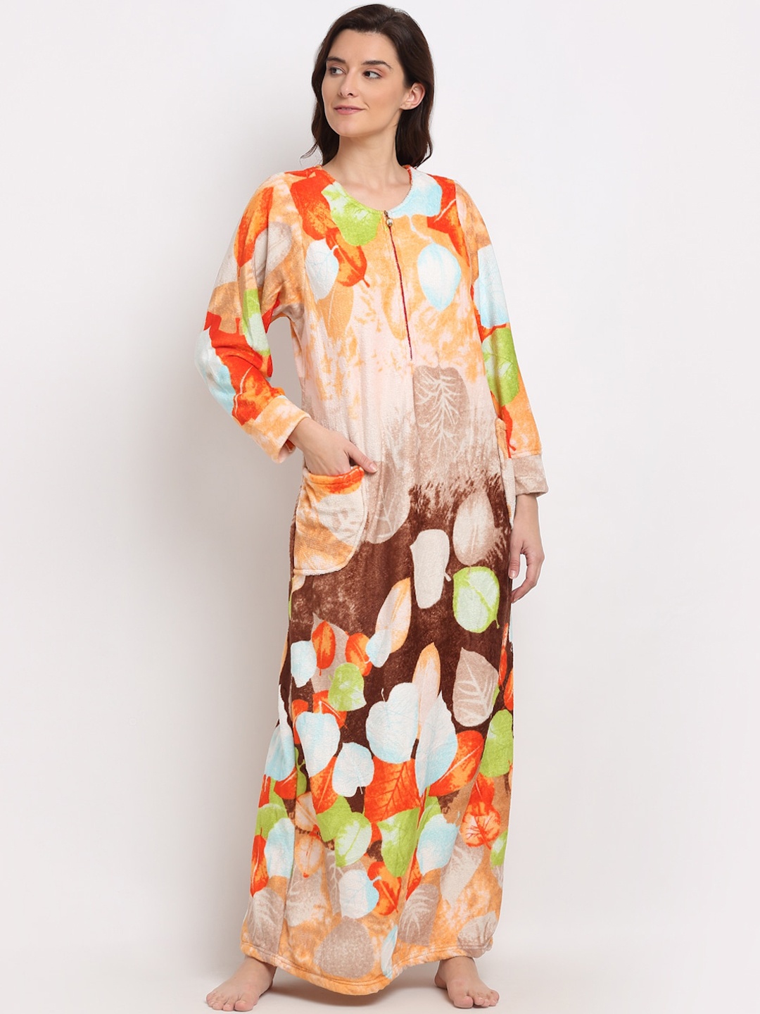 

GRACIT Multicoloured Printed Maxi Nightdress, Multi