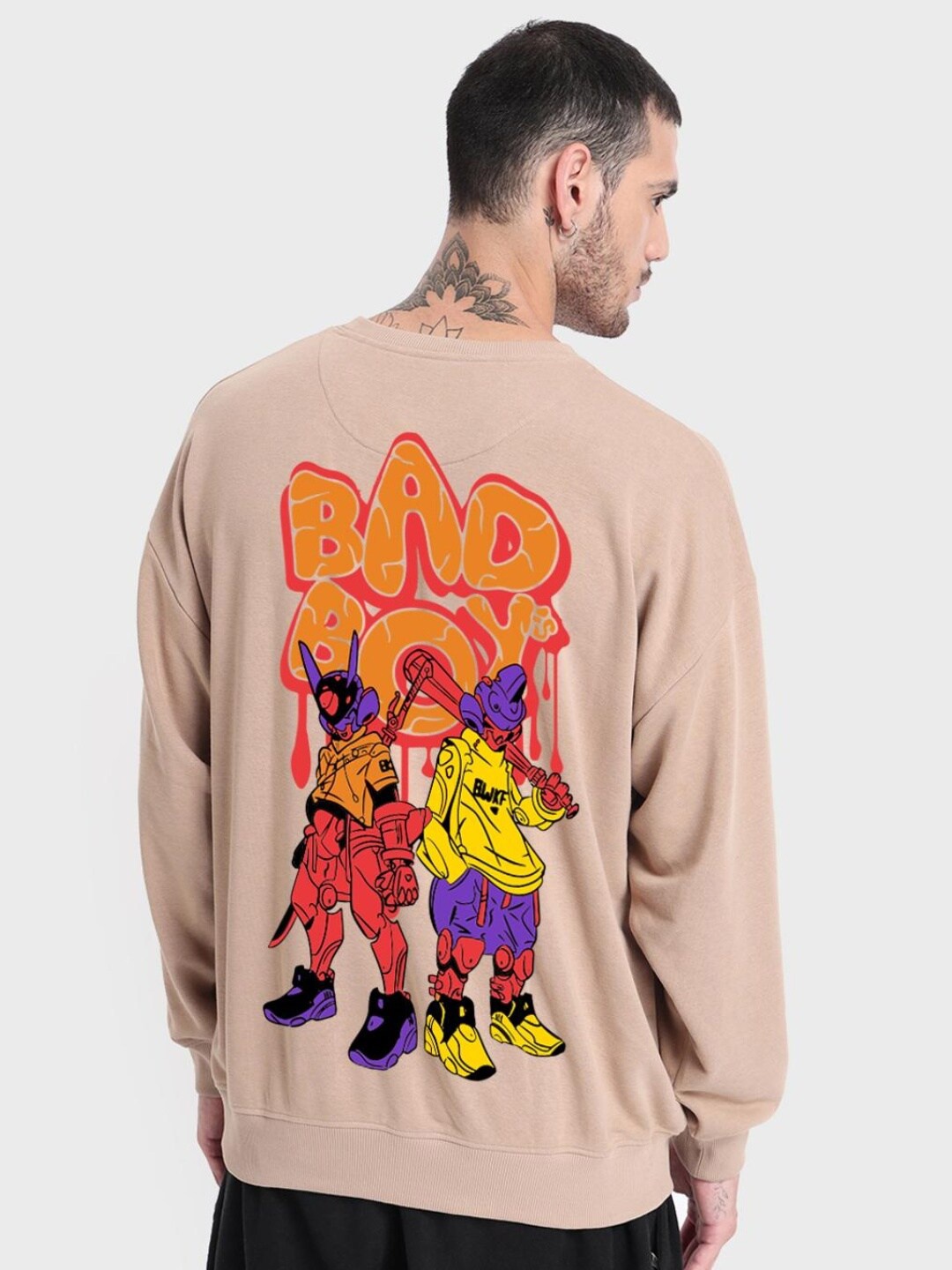 

Bewakoof Men Brown Printed Sweatshirt