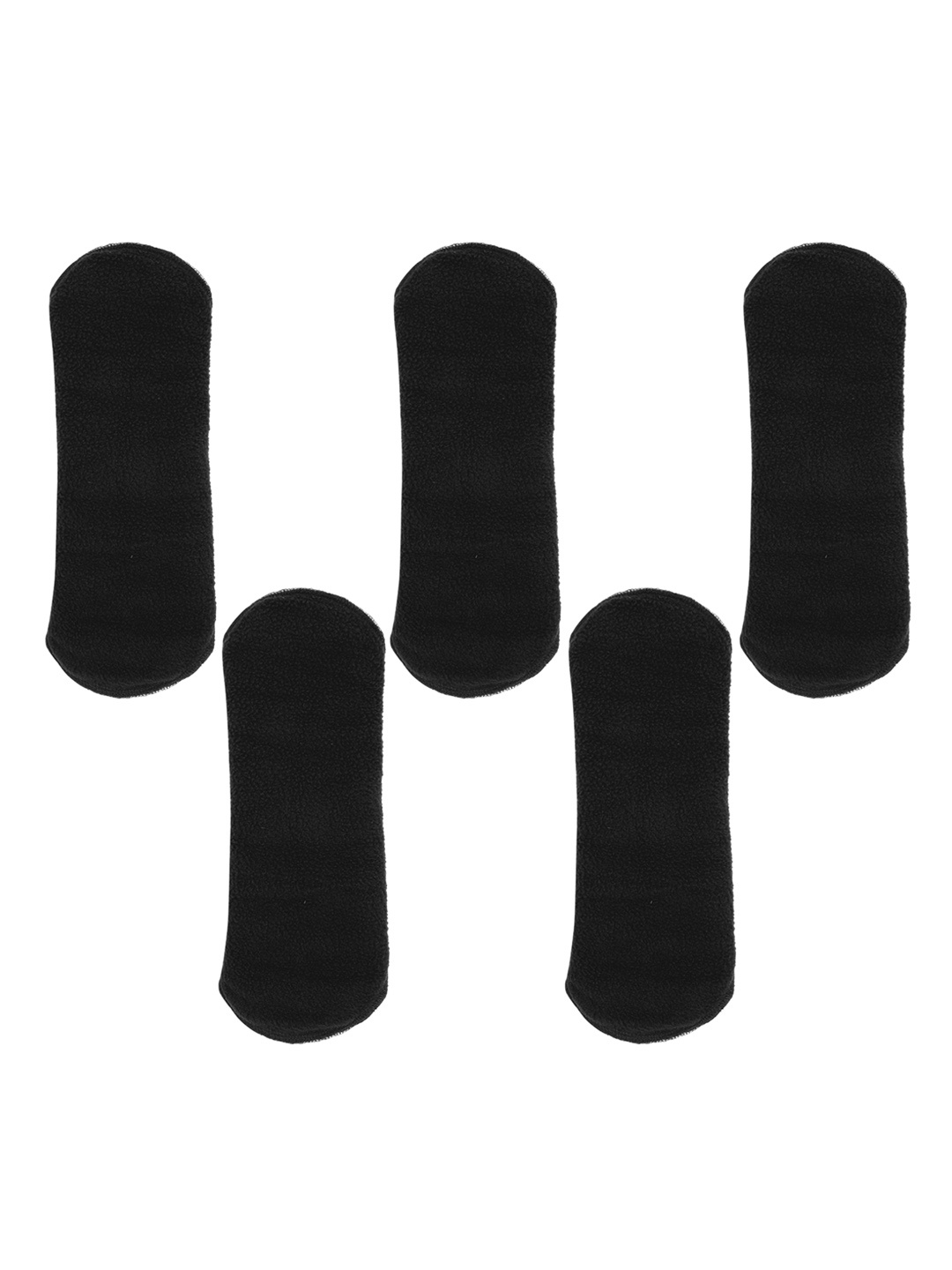 

CareDone Set Of 5 No Leak Layer Reusable Sanitary Cloth Pads, Black