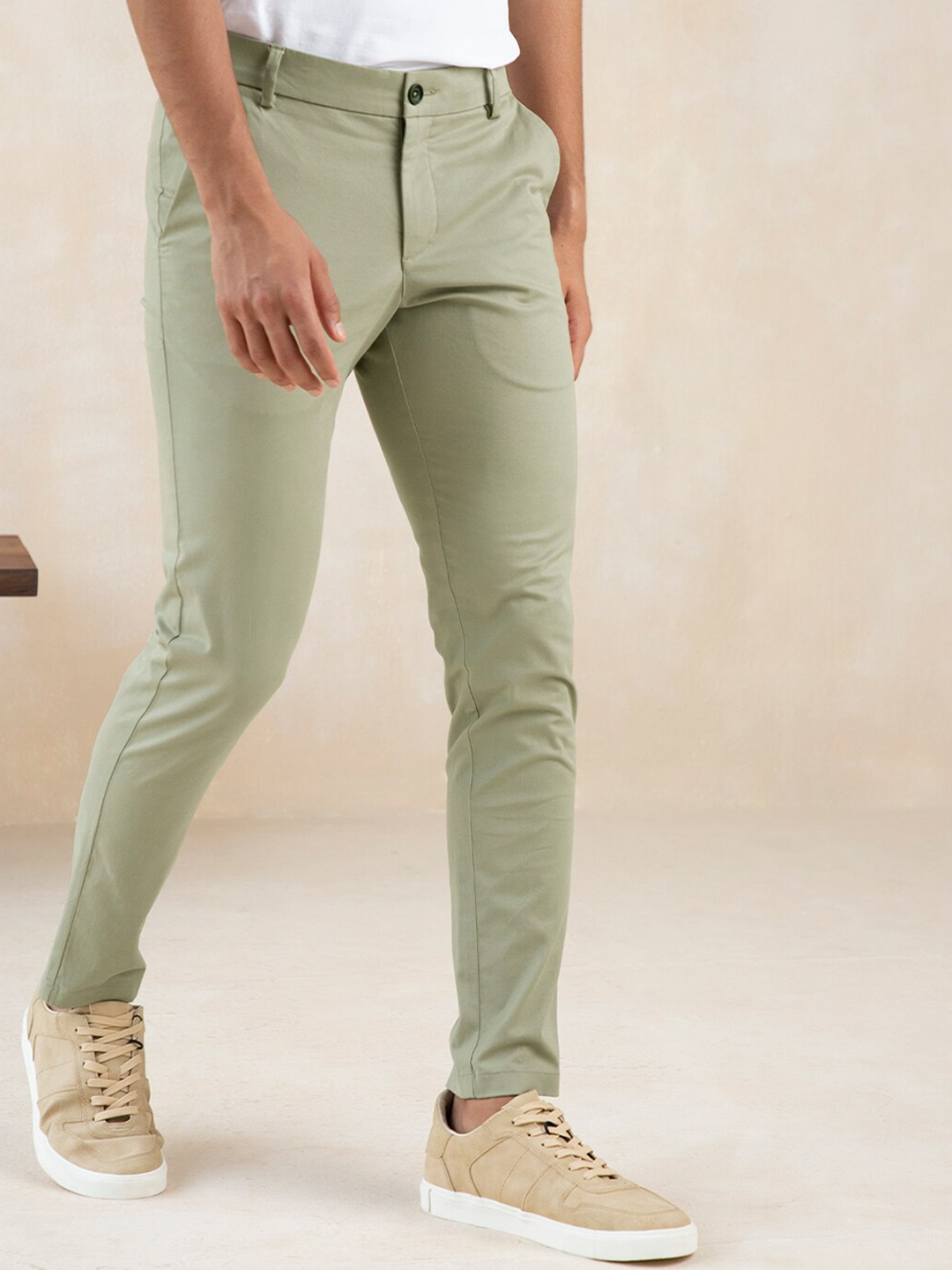 

Andamen Men Green Slim Fit Cotton Trouser