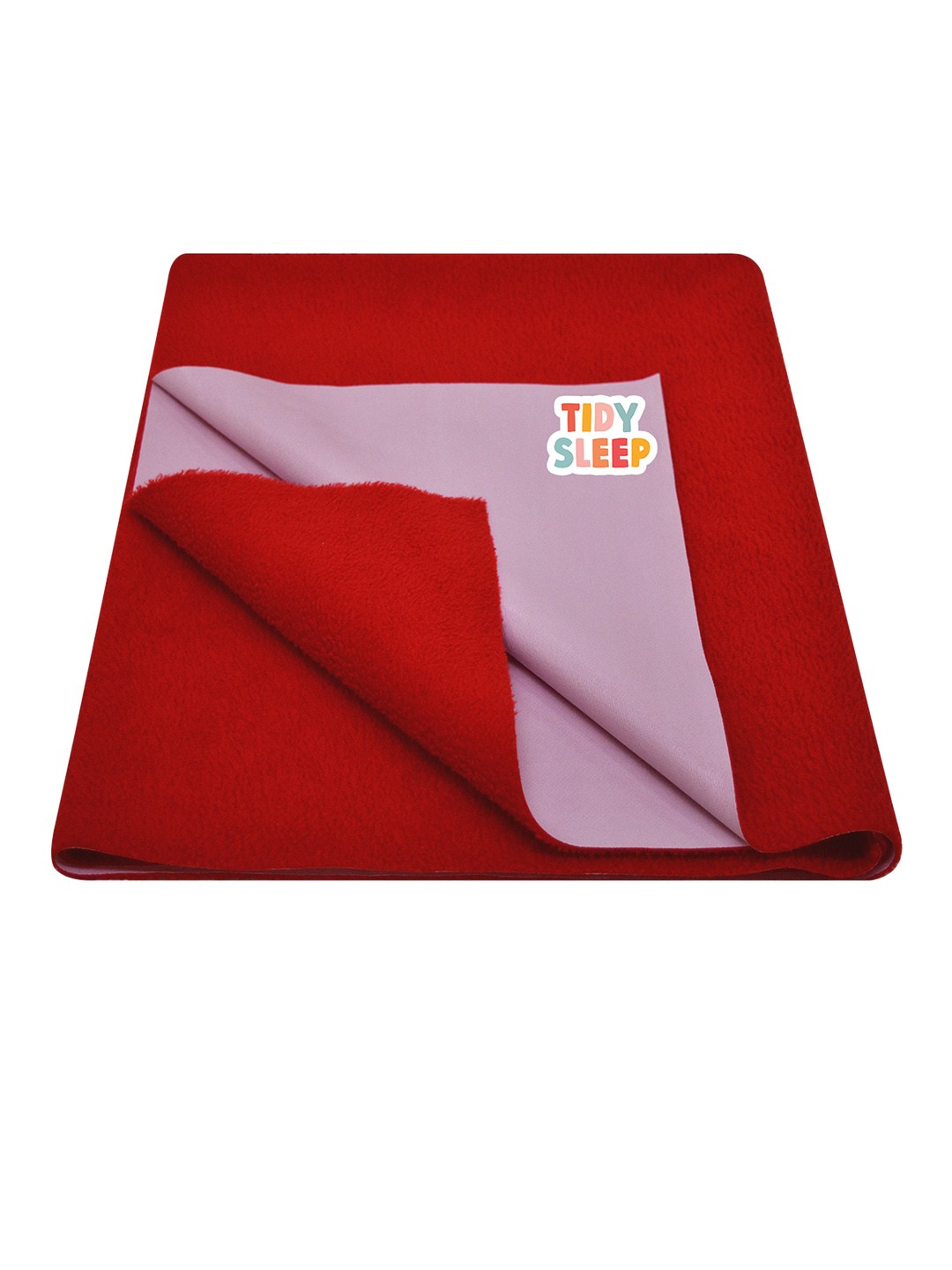 

TIDY SLEEP Kids Red Solid Cotton Water-Proof Mattress Protector