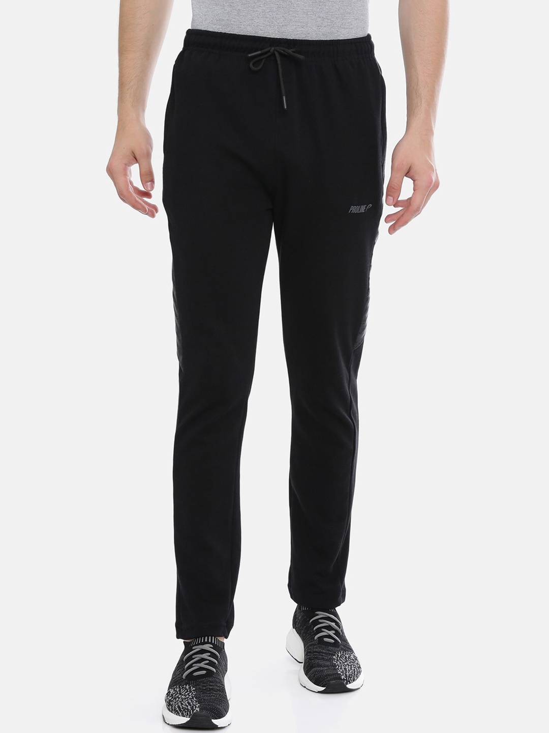 

Proline Active Men Black Solid Track Pants