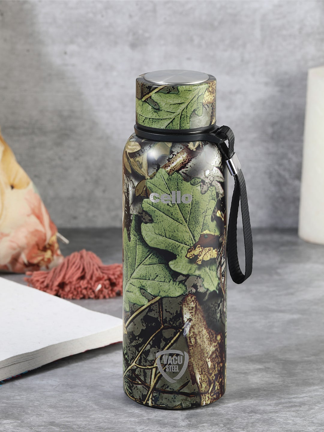 

Cello Green Printed Duro Tuff Steel Series Deezee Kent Stainless Steel Water Bottle 550 ml
